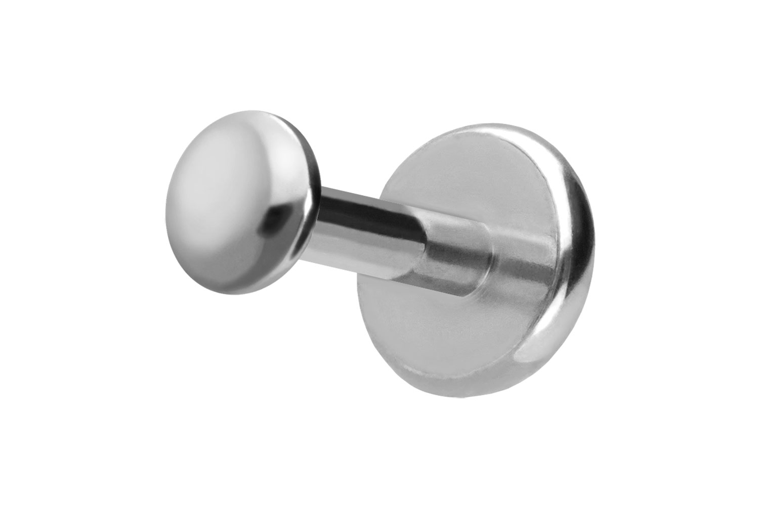 Titan Labret Piercing mit Push Fit DISC